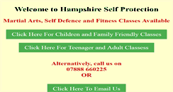Desktop Screenshot of hampshireselfprotection.co.uk