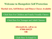 Tablet Screenshot of hampshireselfprotection.co.uk